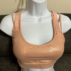 Celebrity Pink Shimmering Peach Sports Bra